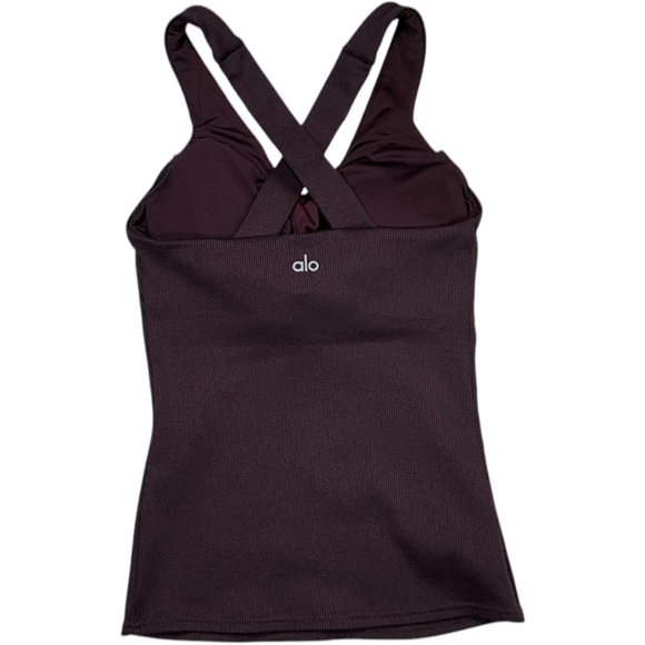 ALO Yoga Elevate Crossover Tank Dark Plum Size Small - Picture 4 of 10
